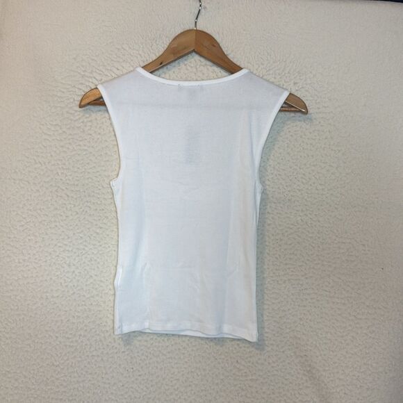 J Crew Scoopneck vest in drapey crepe Womens‎ Small White - Picture 4 of 11